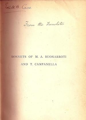THE SONNETS OF MICHAEL ANGELO BUONARROTI AND TOMMASO CAMPANELLA