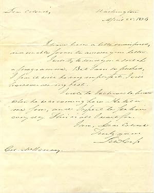 Letter Handwritten and Signed by Lewis Cass (1782-1866).