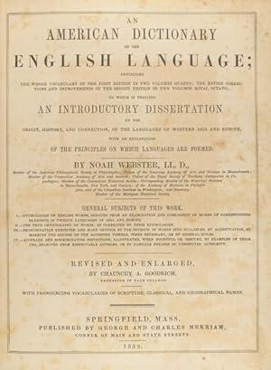 An American dictionary of the English language . revised and enlarged by Chauncey A. Goodrich