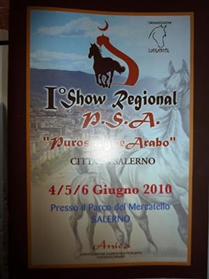 "Organizzazione L'ARABITE 1° SHOW REGIONAL P.S.A. Purosangue Arabo Città di Salerno 4/5/6 Giugno ...