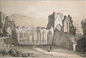 Llanthony Abbey. Tinted Lithograph