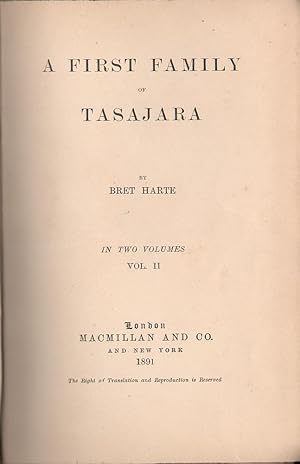 A First Family of Tasajara Vol. II