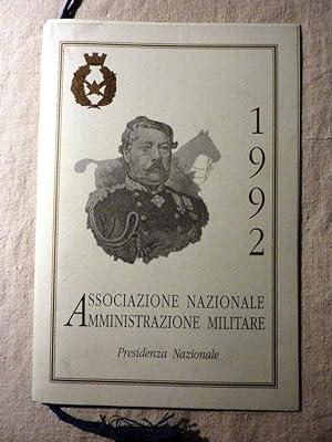" Calendario ASSOCIAZIONE NAZIONALE AMMINISTRAZIONE MILITARE Presidenza Nazionale 1992"
