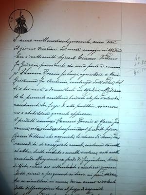 " Regno d' Italia. Documento legale manoscritto. Modica 1944"