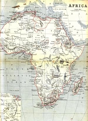 Antique map of Africa (enlarged inset of Abyssinia)