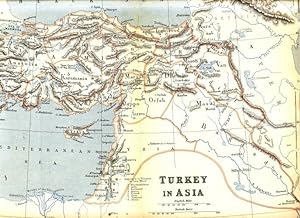 Antique map of Turkey in Asia
