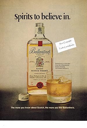 Ballantine's Scotch Whiskey Ad - 1972 Vintage Advertisement