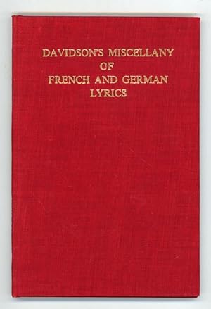 Davidson's Miscellany of French and German Lyrics
