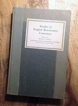 STUDIES IN ENGLISH RENAISSANCE LITERATURE (Humanities Series No. 12)