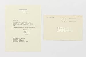 A typed letter signed (with his familiar monogram) to Frank C.P. McGlinn, Fidelity Bank, Philadel...
