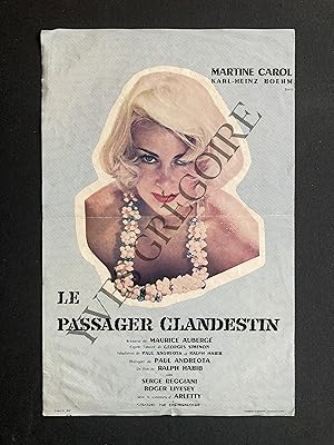 LE PASSAGER CLANDESTIN (THE STOWAWAY)-FILM DE RALPH HABIB ET LEE ROBINSON-1958-AFFICHE PETIT FORMAT