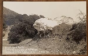 BLACK BART ROCK Real Photo Post Card (RPPC) "Scene of many stage holdups Near Willitts California