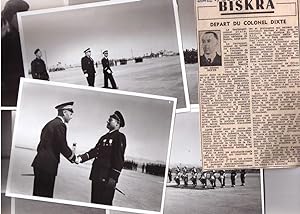 Lot de 25 Photographies d'époque de la cérémonie à la Base aérienne 212 Biskra (Algérie) présidée...