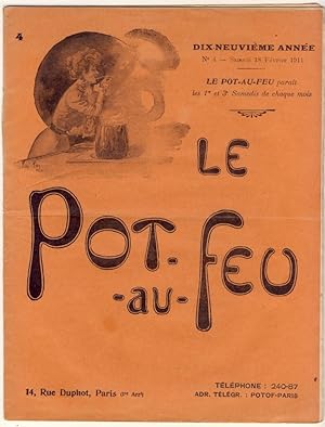 Le Pot-au-Feu. Dix-neuvième année. N°4 - Samedi 18 Février 1911