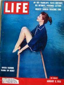 Life Magazine January 9, 1956 -- Cover: Riviera Fashions