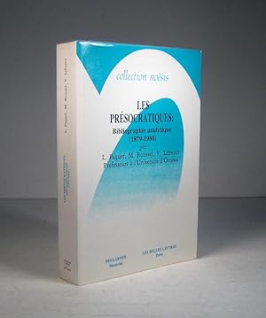 Les Présocratiques : bibliographie analytique (1879-1980). Tome I (1)