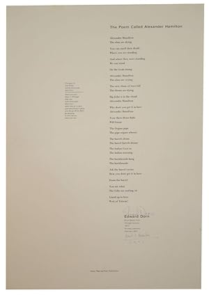 The Poem Called Alexander Hamilton (Signed Broadside)