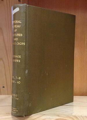 Herbage Reviews - Herbage Publication Series: Vols. 7-8, 1939-1940