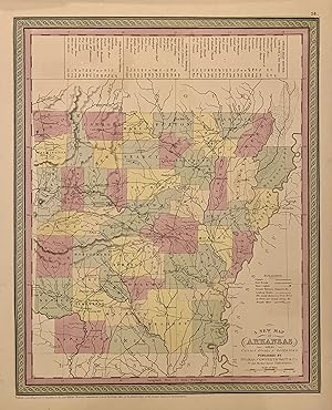 A New Map of Arkansas with its Canals Roads & Distances
