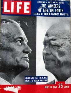 Life Magazine June 30, 1958 -- Cover: Adams and Ike