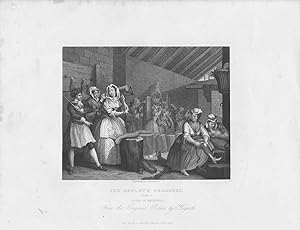 GRABADO - THE HARLOT S PROGRESS. (Plate 4): Scene in Bridewell