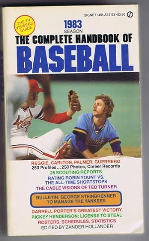 THE COMPLETE HANDBOOK OF BASEBALL 1983 EDITION - 300 Stars Photos & Career Records! George Steinb...