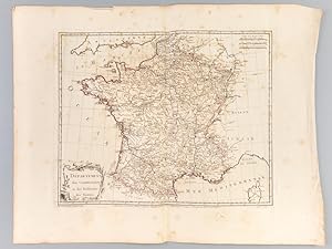 Départemens des Commissaires et des Trésoriers des Guerres [ Carte extraite de l'atlas "La France...