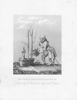 GRABADO - TAIL-PIECE TO THE ARTISTS CATALOGUE 1761
