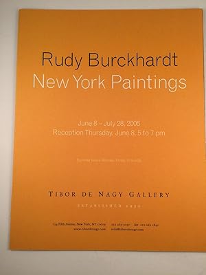 Rudy Burckhardt New York Paintings