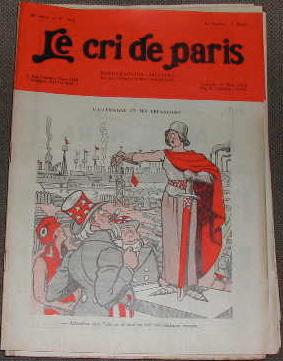 Le Cri de paris, hebdomadaire illustré ? 38ème année. N° 1938. Samedi 19 mai 1934: L'Allemagne et...