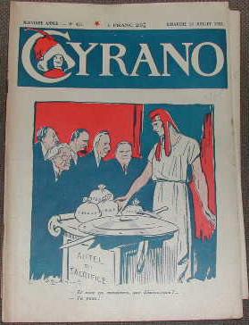 Revue Cyrano-9ème Année. N° 421. Dimanche 10 juillet 1932: Autel du sacrifice.
