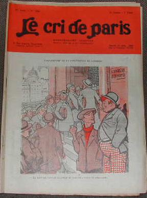 Le Cri de paris, hebdomadaire illustré ? 37ème année. N° 1890. Samedi 17 juin 1933: L'Ouverture d...
