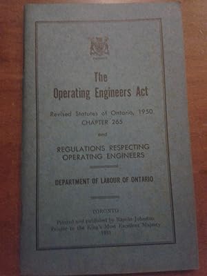 "Trade Regulations. Motor Vehicle Repair Trade. Pursuant to the Apprenticeship Act RSO 1937" [4pp...