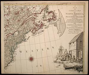 A New and Correct Map of North America, with the West India Islands. Divided According to the las...