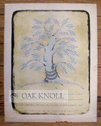 TREE OF PRINTING, BEING A RECORD OF IMPORTANT NAMES IN THE HISTORY OF TYPOGRAPHY AND PRINTING.|A