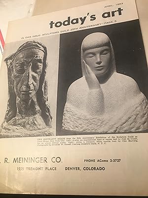 Today's Art April 1963 Sculpture Guild.