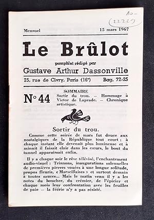 Le Brûlot - N°44 - Pamphlet rédigé par Gustave-Arthur Dassonville - 15 mars 1967 -