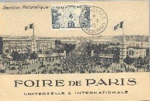 Carte Postale Ancienne - FOIRE DE PARIS UNIVERSELLE & INTERNATIONALE. SECTION PHILATELIQUE.