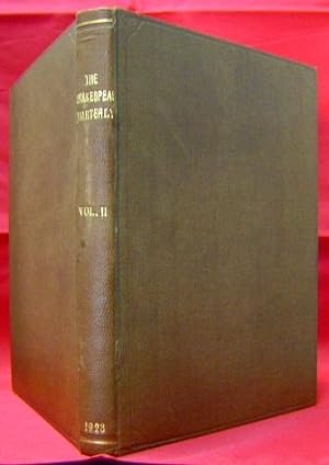 The Shakespearean Quarterly, Volume II (Nos. 1, 2, 3, and 4, bound together) 1923