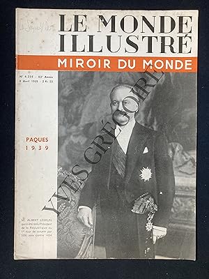 LE MONDE ILLUSTRE-MIROIR DU MONDE-N°4238-8 AVRIL 1939