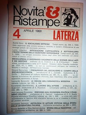"Novità e Ristampe 4 Aprile 1968 - LATERZA"