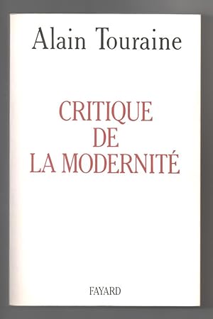 Critique de la Modernité