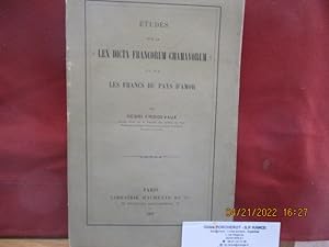 Droit - Etudes sur la "Lex dicta francorum chamavorum" et sur les Francs du Pays d'Amor de FROIDE...