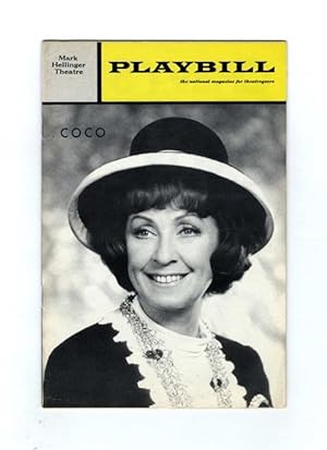 Playbill: Volume 8, Issue 9 (Sept. 1970) ; Frederick Brisson Presents Danielle Darrieux As Coco, ...