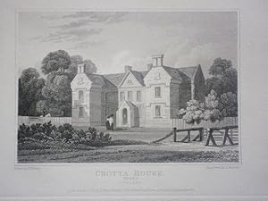 Original Antique Engraving Illustrating a View of Crotta House in Kerry, Ireland By J.P. Neale. P...