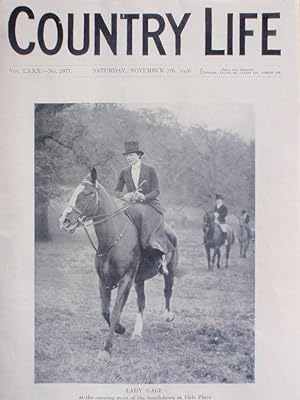 Original Issue of Country Life Magazine Dated November 7th 1936 with a Main Feature on Carton (Pa...
