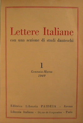 Lettere Italiane con una sezione di studi danteschi