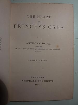 "Collection of British Authors, Tauchnitz Edition - Vol. 3172 THE HEART OF PRINCESS OSRA BY ANTHO...