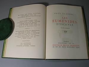 Eumenides d'Eschyle. Translated by Paul Claudel
