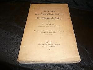 Gouvernement Général de L'Afrique Occidentale Française - Histoire De La Presqu'Île du Cap Vert e...